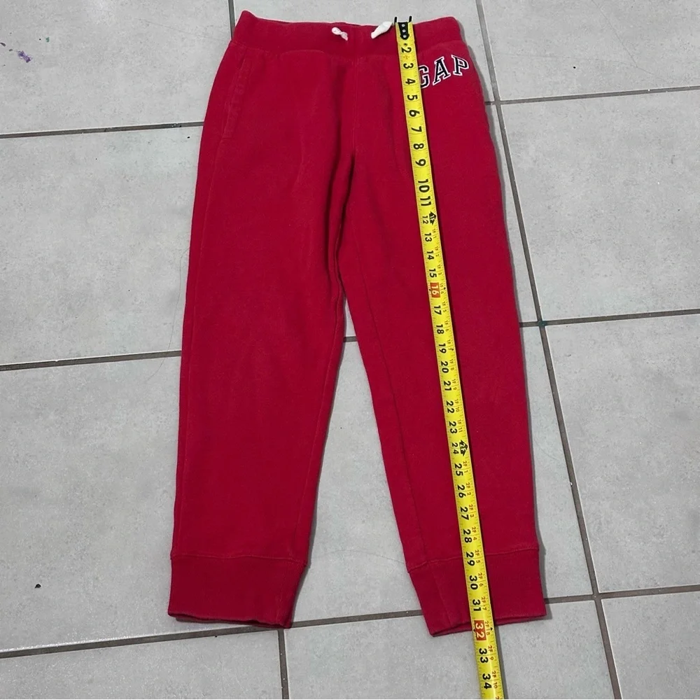 GAP Kids‎ Unisex Red Jogger Drawstring Sweat Pants size L